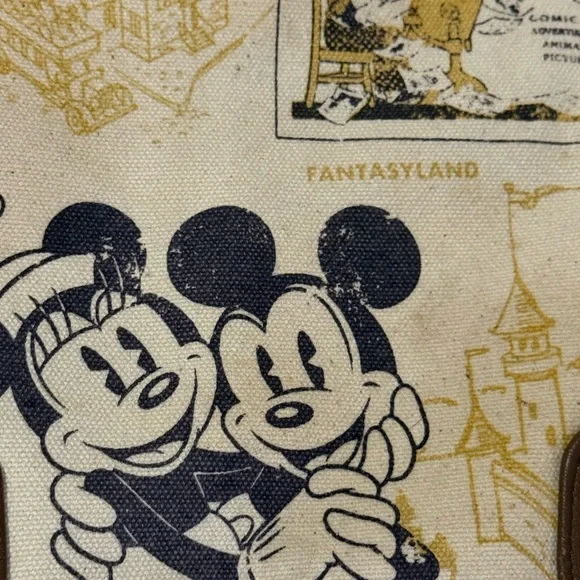 Disney Cream and Brown Mickey Print Crossbody Bag - Picture 15 of 16